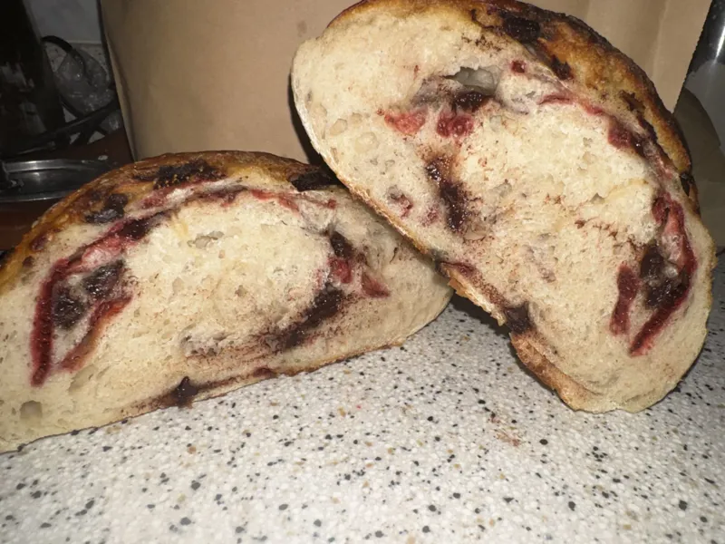 Strawberry Chocolate Chip Sourdough