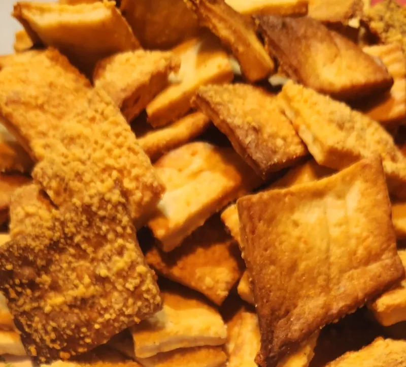 Sourdough Parmesan Pita Chips/Crackers