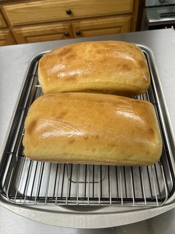 Two loaves of Honey White Bread