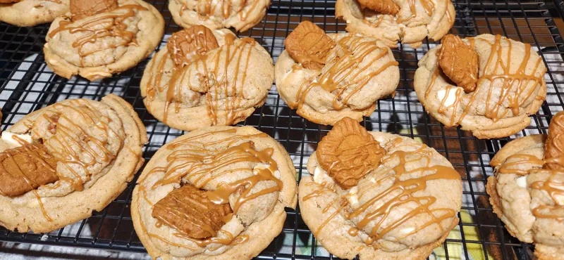 Sourdough Biscoff Cookies