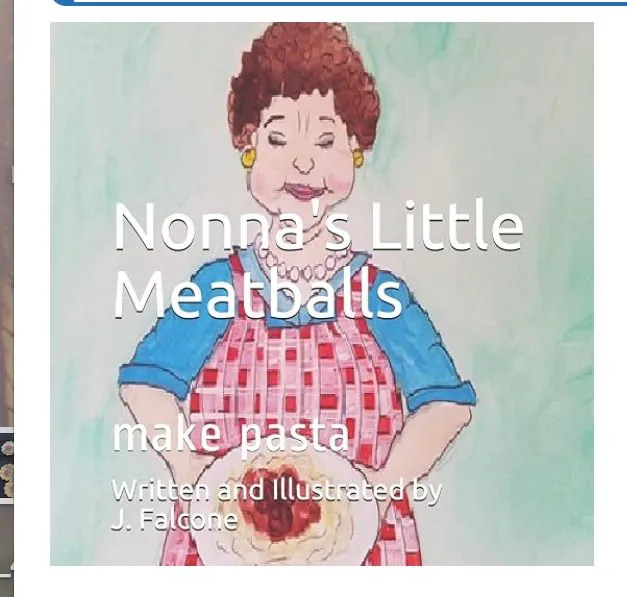 Nonna's Little Meatballs make pasta paperback book