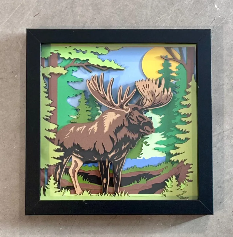 Moose shadow box