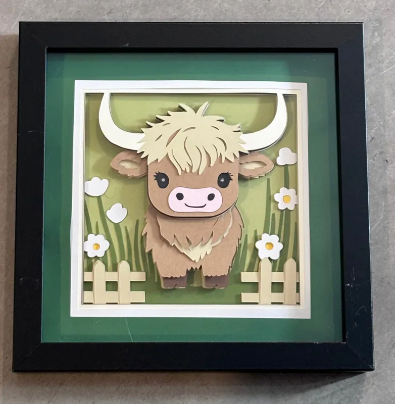 Cow shadow box
