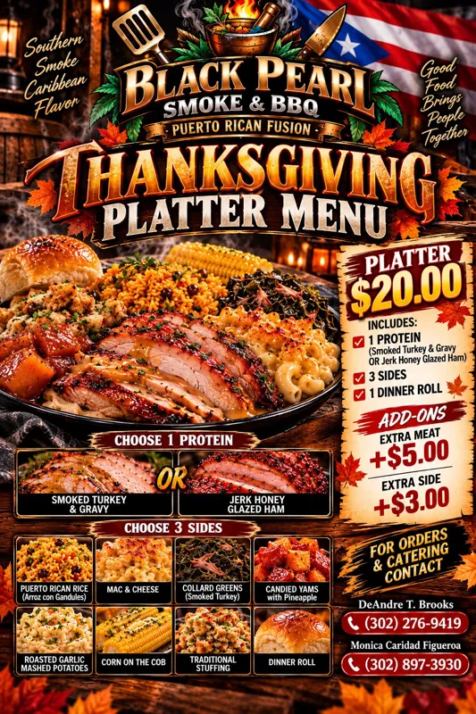 Turkey or Ham Platter w/ 3 sides included